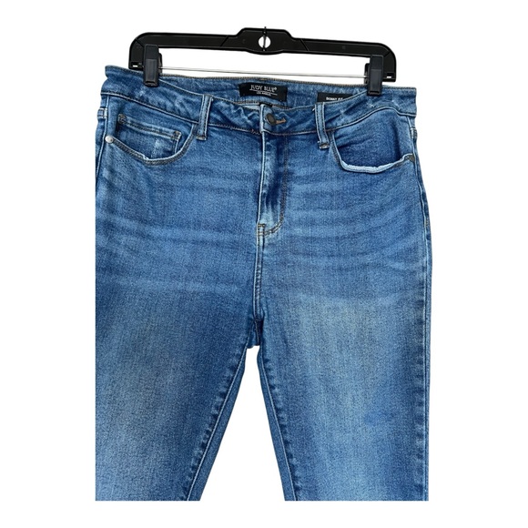 Judy Blue Frayed Hem Distressed Ankle Jeans Size 13/31 - Picture 4 of 7